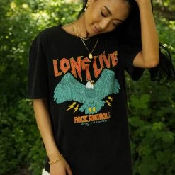 WORUI Long Live Graphic Tee Tops