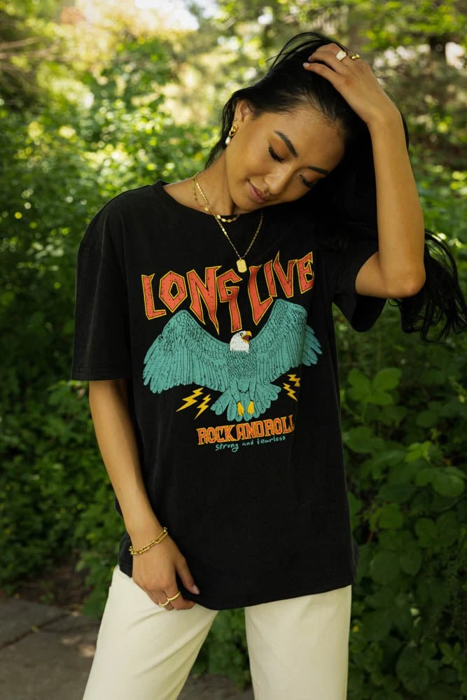 WORUI Long Live Graphic Tee Tops 3 WORUI Long Live Graphic Tee Tops