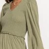 LUMIERE PREORDER - Smocked Tiered Midi Dress In Sage
