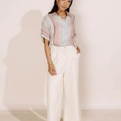 EN CREME Andie Button Down Top