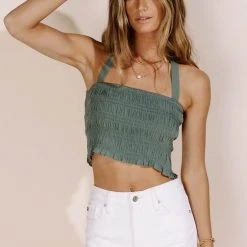 Mustard Seed New Arrivals Kambrie Top In Teal