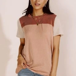 Tres Bien Tops Lilianna Top In Brick