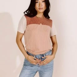 Tres Bien Tops Lilianna Top In Brick