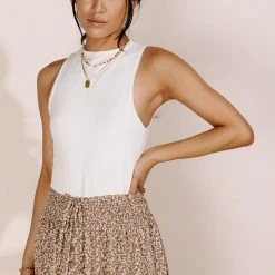 FINAL TOUCH COLLECTION Alexis Tank In Ivory