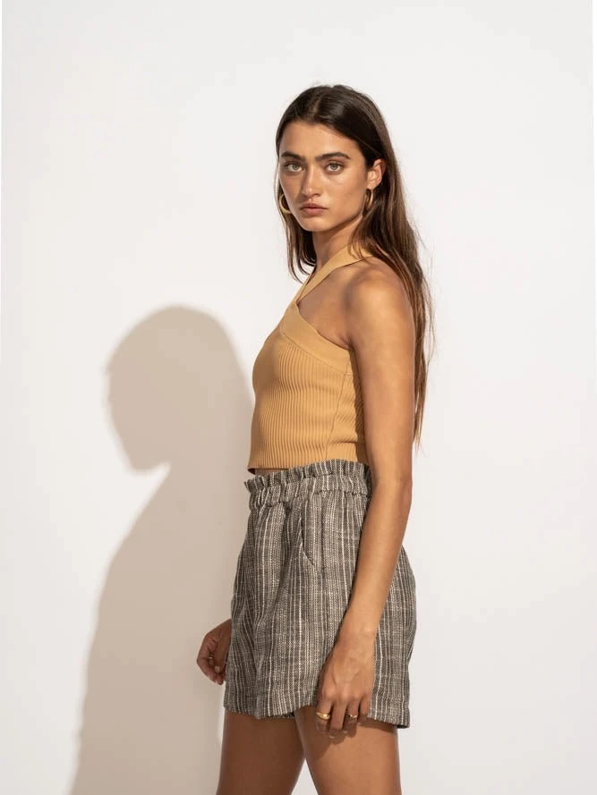 DREAMERS BY DEBUT Tees & Tanks Daylin Cropped Tank Top In Camel 5 DREAMERS BY DEBUT Tees & Tanks Daylin Cropped Tank Top In Camel