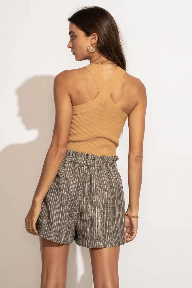 DREAMERS BY DEBUT Tees & Tanks Daylin Cropped Tank Top In Camel 10 DREAMERS BY DEBUT Tees & Tanks Daylin Cropped Tank Top In Camel