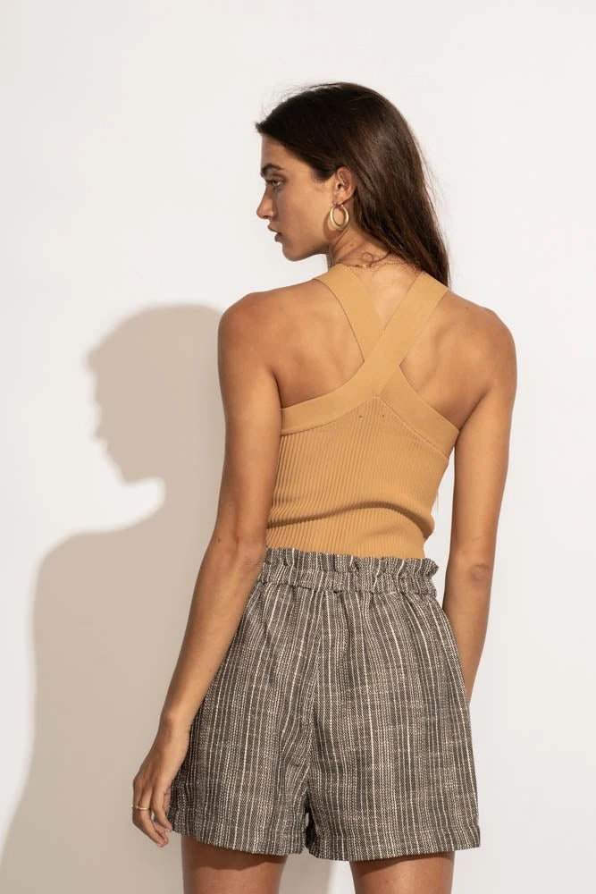 DREAMERS BY DEBUT Tees & Tanks Daylin Cropped Tank Top In Camel 6 DREAMERS BY DEBUT Tees & Tanks Daylin Cropped Tank Top In Camel