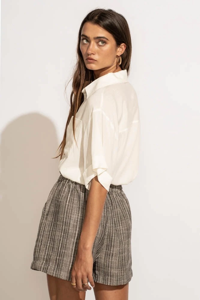 FINAL TOUCH COLLECTION Tops Maeva Button Down Top In White 13 FINAL TOUCH COLLECTION Tops Maeva Button Down Top In White