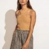 DREAMERS BY DEBUT Tees & Tanks Daylin Cropped Tank Top In Camel