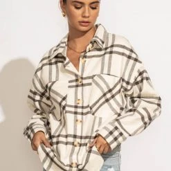 BLU PEPPER Pauline Plaid Top New Arrivals