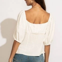 AEMI AND CO Delani Blouse In White