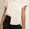 VERY J Dayana Button Down Top In White
