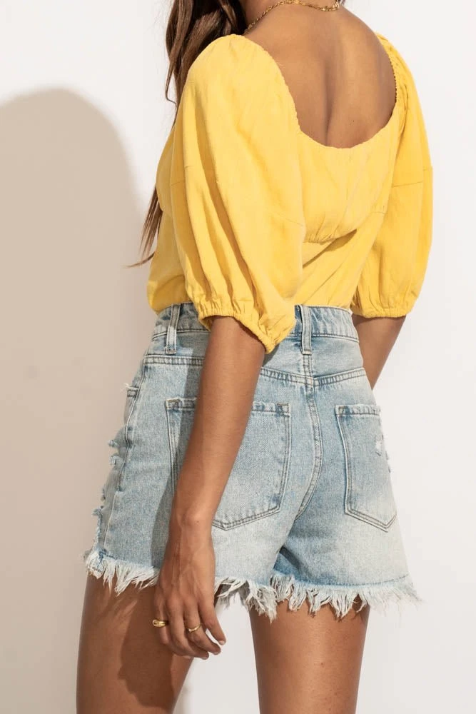 AEMI AND CO New Arrivals Delani Blouse In Yellow 9 AEMI AND CO New Arrivals Delani Blouse In Yellow