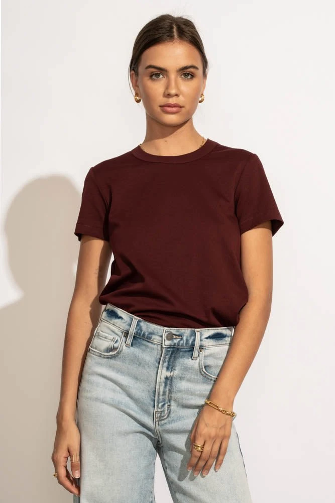 WORUI Mckenna Tee Shirt In Maroon New Arrivals 4 WORUI Mckenna Tee Shirt In Maroon New Arrivals