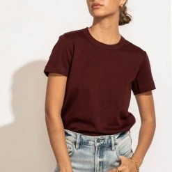 WORUI Mckenna Tee Shirt In Maroon New Arrivals 17 WORUI Mckenna Tee Shirt In Maroon New Arrivals