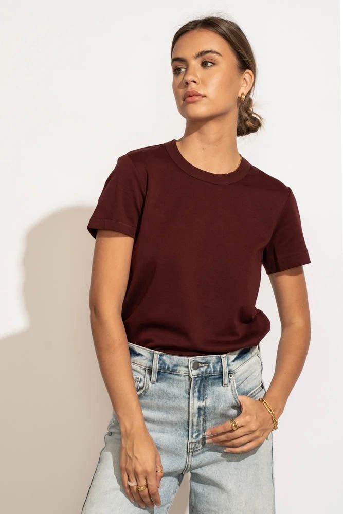 WORUI Mckenna Tee Shirt In Maroon New Arrivals 5 WORUI Mckenna Tee Shirt In Maroon New Arrivals
