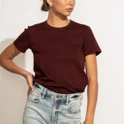 WORUI Mckenna Tee Shirt In Maroon New Arrivals 19 WORUI Mckenna Tee Shirt In Maroon New Arrivals