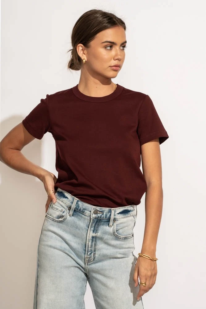 WORUI Mckenna Tee Shirt In Maroon New Arrivals 7 WORUI Mckenna Tee Shirt In Maroon New Arrivals
