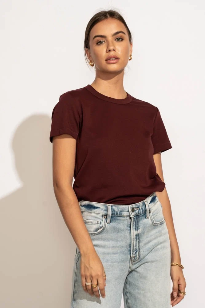 WORUI Mckenna Tee Shirt In Maroon New Arrivals 8 WORUI Mckenna Tee Shirt In Maroon New Arrivals