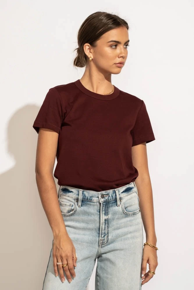 WORUI Mckenna Tee Shirt In Maroon New Arrivals 11 WORUI Mckenna Tee Shirt In Maroon New Arrivals