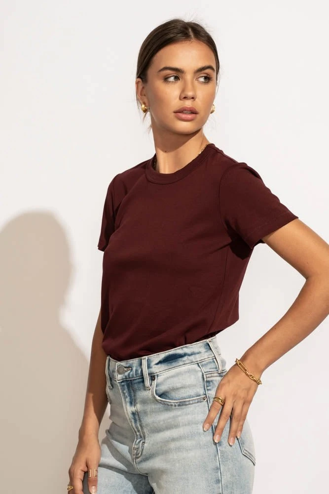 WORUI Mckenna Tee Shirt In Maroon New Arrivals 13 WORUI Mckenna Tee Shirt In Maroon New Arrivals