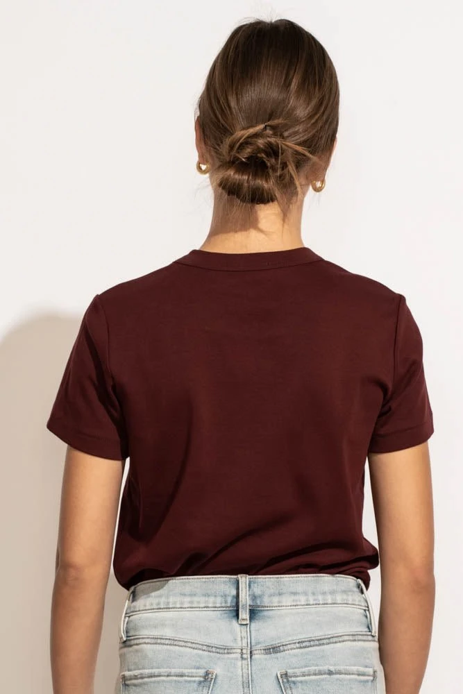 WORUI Mckenna Tee Shirt In Maroon New Arrivals 14 WORUI Mckenna Tee Shirt In Maroon New Arrivals