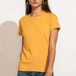 WORUI Mckenna Tee Shirt In Mustard 11 WORUI Mckenna Tee Shirt In Mustard