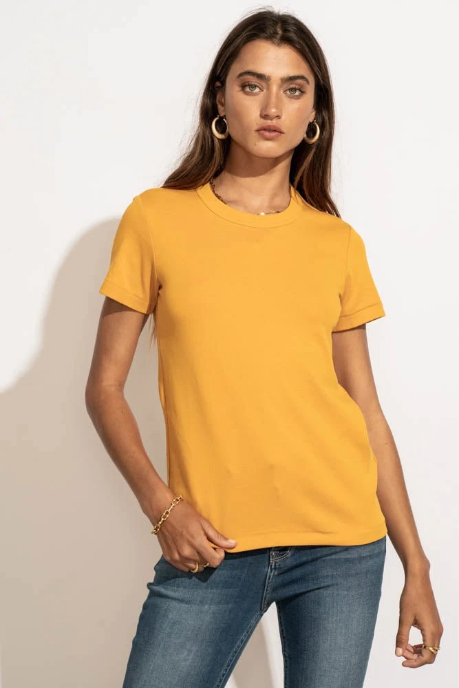 WORUI Mckenna Tee Shirt In Mustard 4 WORUI Mckenna Tee Shirt In Mustard