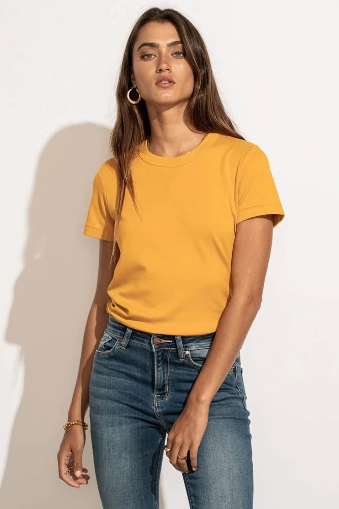 WORUI Mckenna Tee Shirt In Mustard 6 WORUI Mckenna Tee Shirt In Mustard
