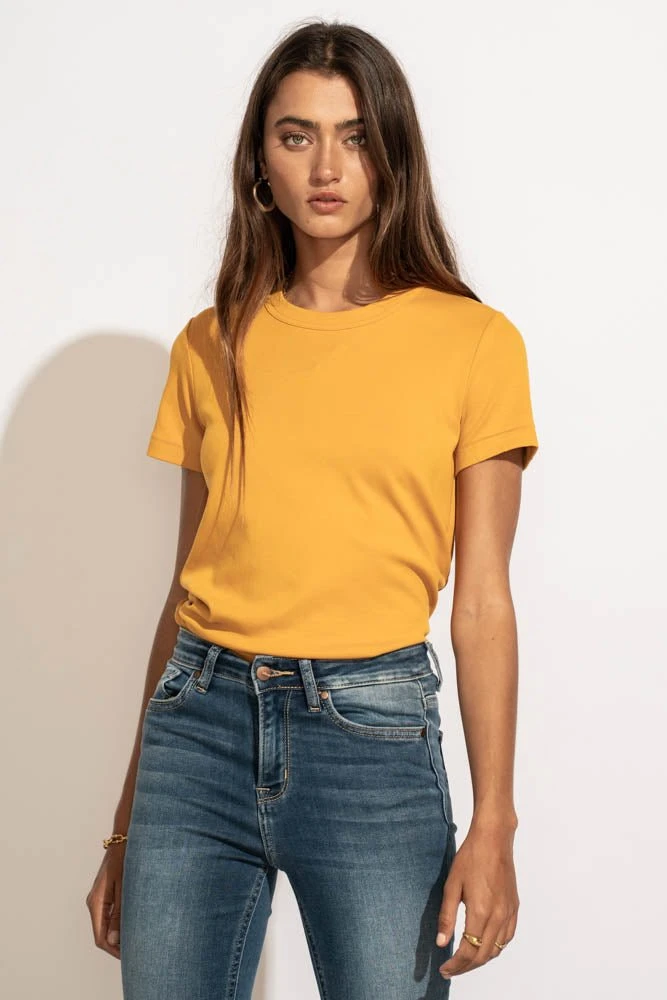 WORUI Mckenna Tee Shirt In Mustard 3 WORUI Mckenna Tee Shirt In Mustard