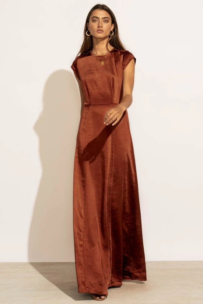 WORUI Lucille Maxi Dress In Rust 3 WORUI Lucille Maxi Dress In Rust