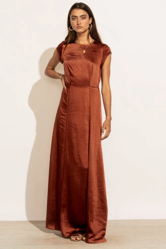 WORUI Lucille Maxi Dress In Rust 5 WORUI Lucille Maxi Dress In Rust
