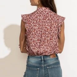 LOVE STITCH Clothing Illustrated Tops Chelsea Floral Blouse