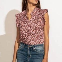 LOVE STITCH Clothing Illustrated Tops Chelsea Floral Blouse