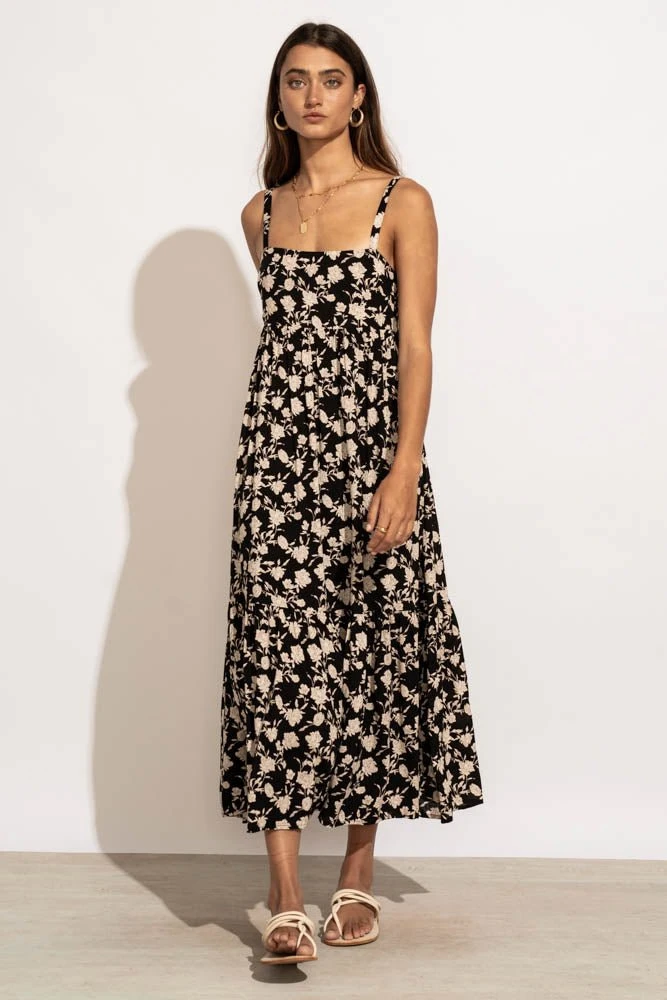 MILLIBON POLYMOND DK INC Berenice Midi Dress In Black Dresses 6 MILLIBON POLYMOND DK INC Berenice Midi Dress In Black Dresses