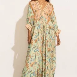 AaKaa Aisha Floral Maxi Dress