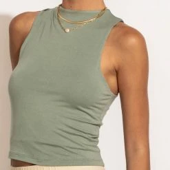 FINAL TOUCH COLLECTION Alexis Tank In Seafoam