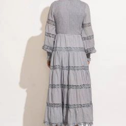 THE CLOTHING CO Dresses Daria Embroidered Dress In Blue