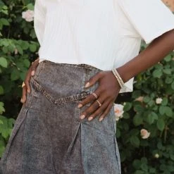PROMESA Ethel Pleated Denim Skirt - FINAL SALE