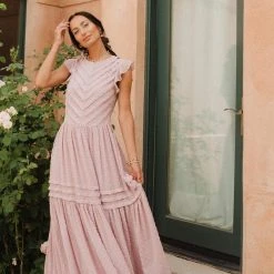 SINA Ulysses Maxi Dress In Lavender Dresses