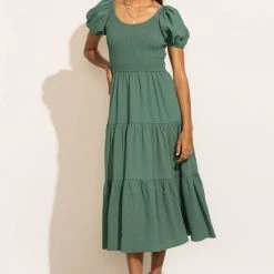 SINA Gemma Midi Dress In Jade