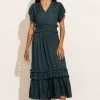 WORUI New Arrivals Willa Ruffle Dress In Teal