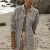 WELLMADE INC Chyler Shirt Jacket In Grey Outerwear
