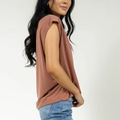 LIME N CHILI New Arrivals Raleigh Top In Brick