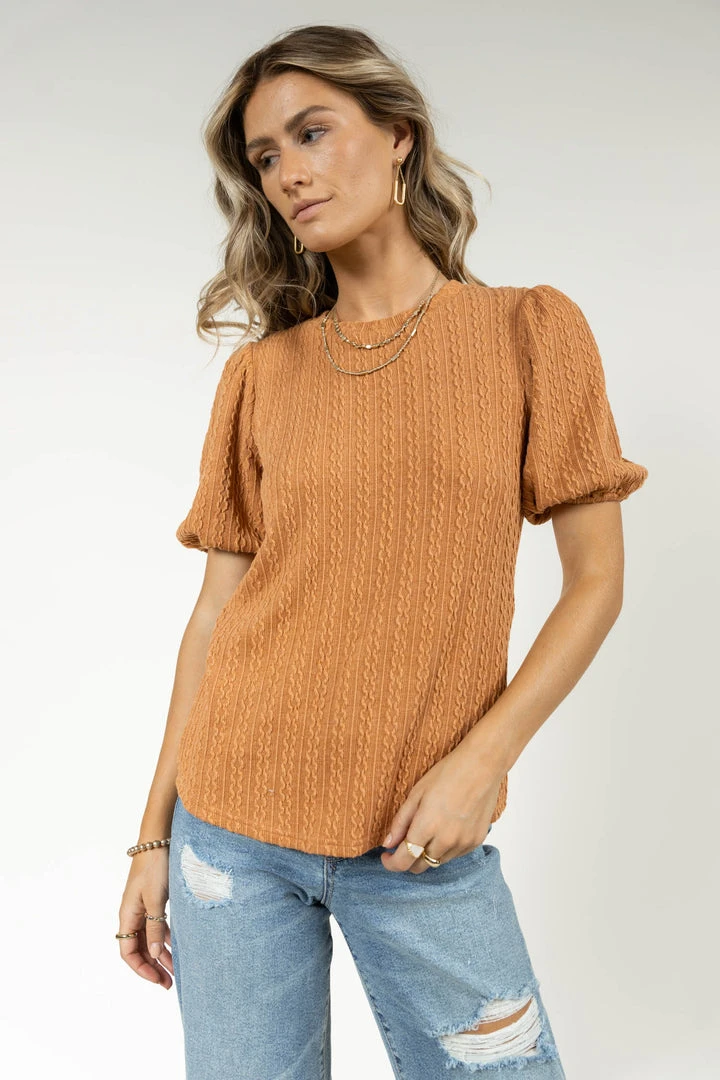 WELLMADE INC Jude Top In Terracotta 4 WELLMADE INC Jude Top In Terracotta