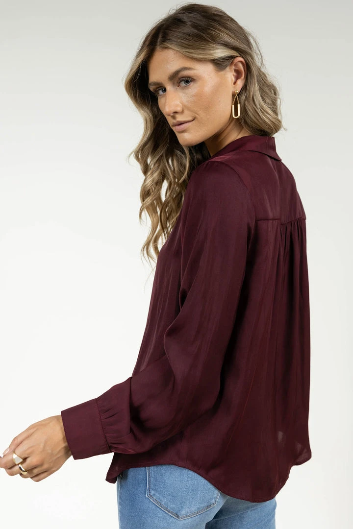 FUN 2 FUN Kyrie Blouse In Burgundy 3 FUN 2 FUN Kyrie Blouse In Burgundy