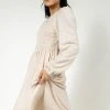 AARON & AMBER New Arrivals Ainsley Midi Dress In Cream