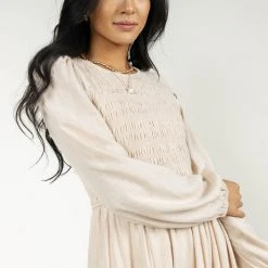 AARON & AMBER New Arrivals Ainsley Midi Dress In Cream 13 AARON & AMBER New Arrivals Ainsley Midi Dress In Cream