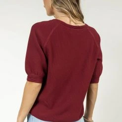 SINA Corina Top In Burgundy