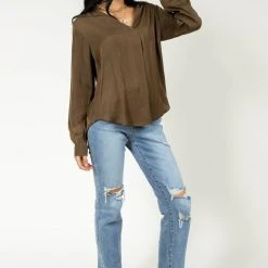 FUN 2 FUN New Arrivals Kyrie Blouse In Olive